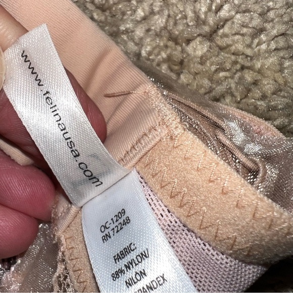 Felina Bra Nude 91084 Convertible Underwire Striped Bra 34B NEW - Picture 5 of 11